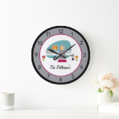 カスタムハッピーキャンパー ラージ壁時計 (ホーム)