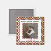 カスタムハッピークリスマスフォト写真記念品 マグネット (正面/裏面)