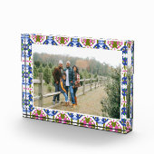 カスタムハッピーグリーンブライトブルークリスマス記念パーティー フォトブロック (右)