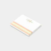 カスタムハッピーサニーサマーウォーターカラーアートストライプズ ポストイット (アングル)