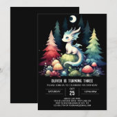 カスタムハッピードラゴン誕生日 招待状 (正面/裏面)