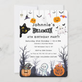 カスタムハッピーハローウィン誕生日 招待状 (正面)