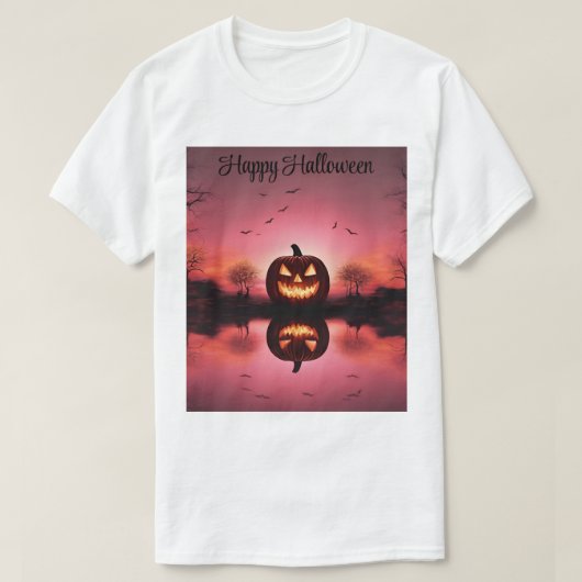 カスタムハッピーハローウィンTシャツ Tシャツ (デザイン正面)