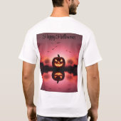 カスタムハッピーハローウィンTシャツ Tシャツ (裏面)