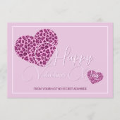 カスタムハッピーバレンタインデーハートパターン シーズンカード (正面)