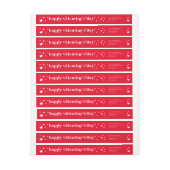 カスタムハッピーバレンタインデー差出人住所 ラップアラウンドラベル (シート)