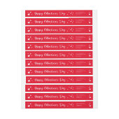 カスタムハッピーバレンタインデー差出人住所 ラップアラウンドラベル (シート)