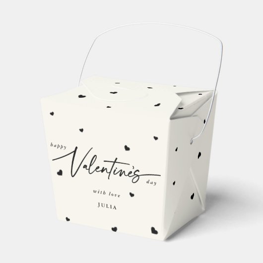 カスタムハッピーバレンタインデー+ハート フェイバーボックス (正面サイド)