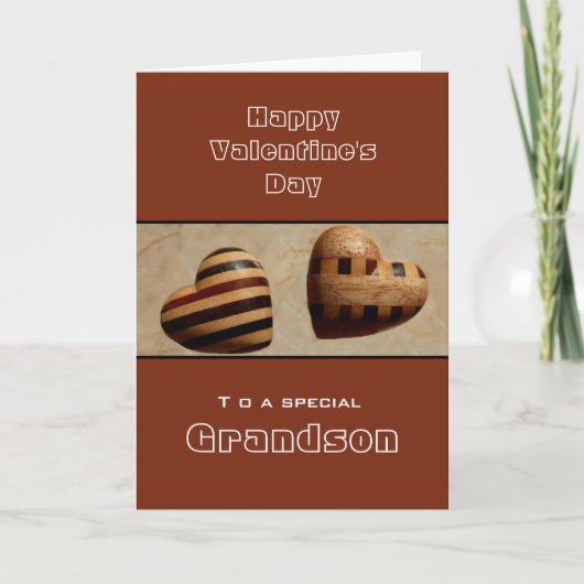 カスタムハッピーバレンタインデー/孫ハート シーズンカード (正面)
