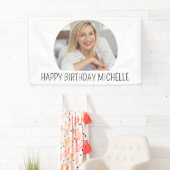 カスタムハッピーバースデーの写真の名前 横断幕 (インサイチュ)