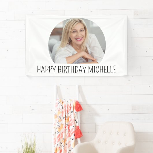 カスタムハッピーバースデーの写真の名前 横断幕 (インサイチュ)