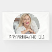 カスタムハッピーバースデーの写真の名前 横断幕 (横)