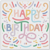 カスタムハッピーバースデーカットビニール シール (正面)