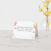 カスタムハッピーバースデーカードのあいさつパーソナライズされた文 カード (黄色い花)