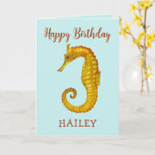 カスタムハッピーバースデーカード カード (黄色い花)