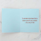 カスタムハッピーバースデークールクラシック誕生日 カード (内部)