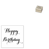 カスタムハッピーバースデーグリーティングエレガントスクリプトウッド ラバースタンプ (押印)