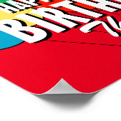 カスタムハッピーバースデーパーソナライズされたパーティーポスター ポスター (角)