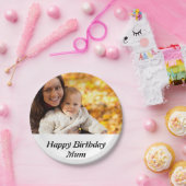カスタムハッピーバースデームーム写真 ペーパープレート (パーティー)