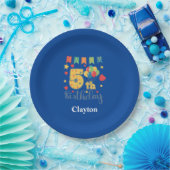 カスタムハッピーファイブバースデーパーティー ペーパープレート (パーティー)