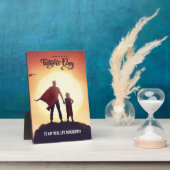 カスタムハッピーファーザーズデイスーパーヒーローカードプラーク フォトプラーク (側面)