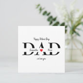 カスタムハッピーファーザーデイフラットカードとキッズ名 (スタンド正面)