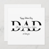 カスタムハッピーファーザーデイフラットカードとキッズ名 (正面/裏面)