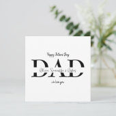 カスタムハッピーファーザーデイフラットカードとキッズ名 (スタンド正面)