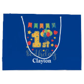 カスタムハッピーファーストバースデーラージ抱き枕 ラージペーパーバッグ (裏面)