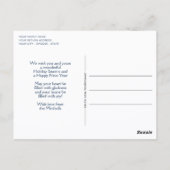 カスタムハッピーホリデイズウィンターワンダーランドウォーターカラー ポストカード (裏面)