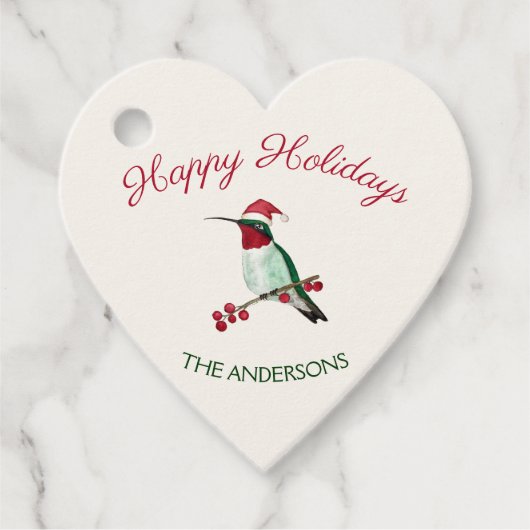 カスタムハッピーホリデイズサンタハミングバード フェイバータグ (正面)