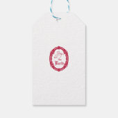 カスタムハッピーホリデーズシック素朴ヴィンテージエフェメラ ギフトタグ (裏面)