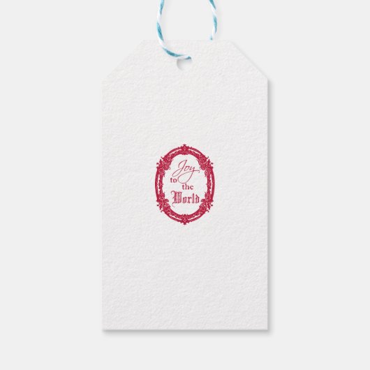 カスタムハッピーホリデーズシック素朴ヴィンテージエフェメラ ギフトタグ (裏面)