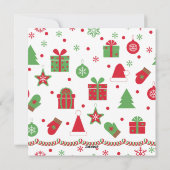 カスタムハッピーホリデー冬景色デザイン シーズンカード (裏面)