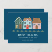 カスタムハッピーホリデ実在ーズエステートホリデーカード シーズンカード (正面/裏面)