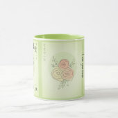 カスタムハッピーマザーズデイライムアートバラ マグカップ (中央)