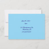 カスタムハッピーママベビーシャワー招待状 (裏面)