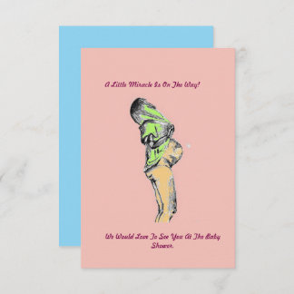 カスタムハッピーママベビーシャワー招待状