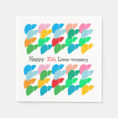 カスタムハッピーレバーサリーパーティー スタンダードカクテルナプキン (正面)