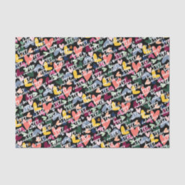 カスタムハッピーヴァレンティネス愛するハートパターン 薄葉紙