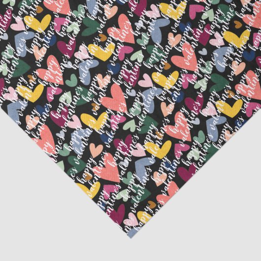 カスタムハッピーヴァレンティネス愛するハートパターン 薄葉紙 (詳細)