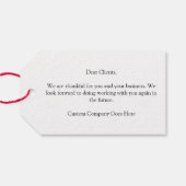 カスタムハッピー感謝祭かぼちゃの会社パーティー ギフトタグ (裏面横)