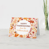 カスタムハッピー感謝祭紅葉折り畳み シーズンカード (正面)