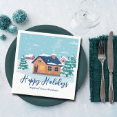 カスタムハッ実在プホリデーズ会社パーティー スタンダードカクテルナプキン