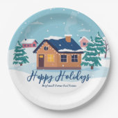 カスタムハッ実在プホリデーズ会社パーティー ペーパープレート (正面)