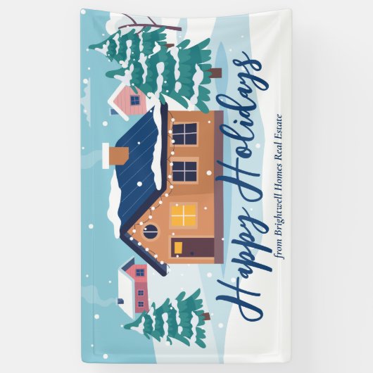 カスタムハッ実在プホリデーズ会社パーティー 横断幕 (縦)