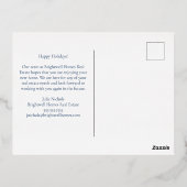 カスタムハッ実在プホリデーズ会社金ゴールド 箔シーズンポストカード (裏面)