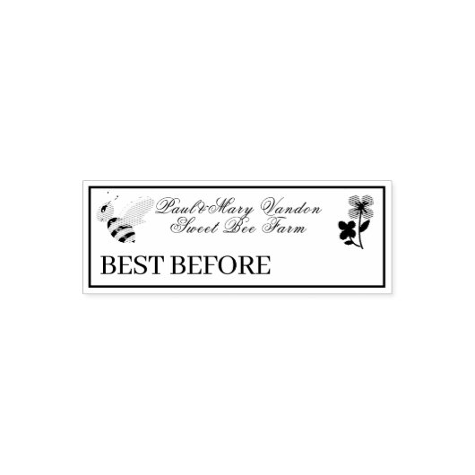 カスタムハニースタンプ賞味期限 セルフインキングスタンプ (デザイン)