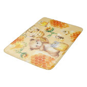 カスタムハニーベアーミツバチ バスマット (アングル)