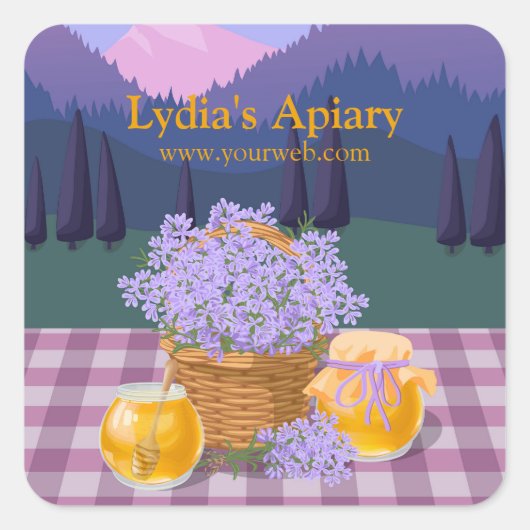カスタムハニー&ラベンダー スクエアシール (正面)